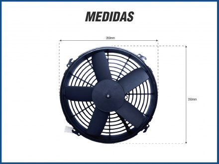 Eletroventiladores ELETROVENTILADOR 12'' 24V IMOBRAS ASPIRANTE Imagem 2