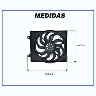 Eletroventiladores ELETROVENTILADOR COM DEFLETOR DO RADIADOR FIAT UNO 1.0 2017> CAMBIO MANUAL OEM-565655346 Imagem 2