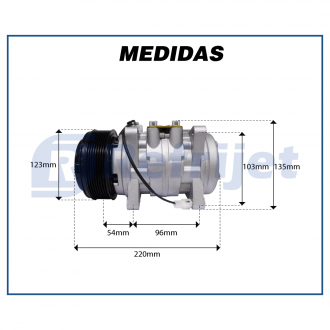 Compressores COMPRESSOR 10P15 8ORL R134 12V 8PK Imagem 6