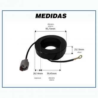 Componentes MAGNÉTICO DO COMPRESSOR DENSO - HONDA NEW CIVIC EXS / LXS Imagem 1