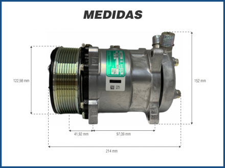 Compressores COMPRESSOR SANDEN SD5H14 5312 Imagem 5