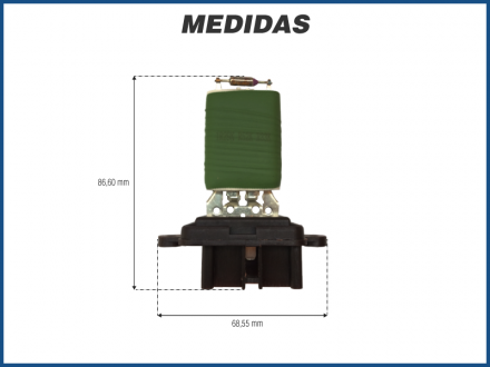 Elétricos RESISTÊNCIA CAIXA EVAPORADORA - CHEVROLET AGILE Imagem 2