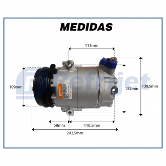 Compressores COMPRESSOR VOLKSWAGEN FOX / POLO / SAVEIRO / VOYAGE / GOL G5 - 1.0 / 1.6  2006>2015 Imagem 7