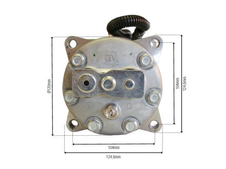 Compressores COMPRESSOR SANDEN FLX7 4864 8 ORELHAS PV8 119MM 12V R134A Imagem 6