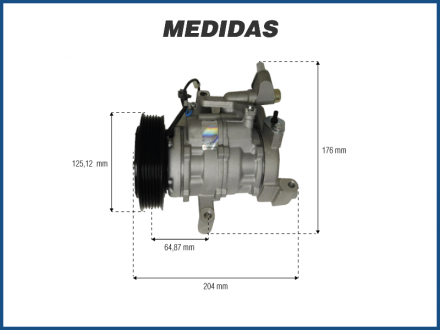 Compressores COMPRESSOR DELPHI - HONDA CIVIC 1.8 16V SOHC L4 - 2012>2016 Imagem 3