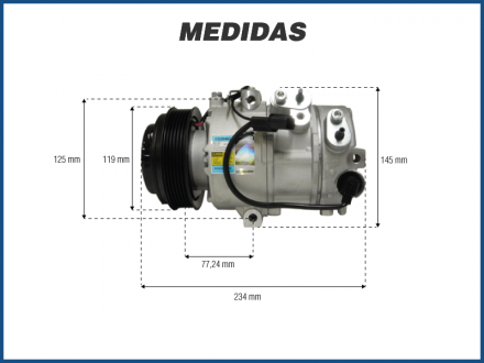 Compressores COMPRESSOR DELPHI - HYUNDAI IX35 / KIA SPORTAGE - 2010>2015 Imagem 4