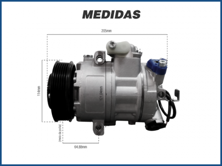 Compressores COMPRESSOR VOLKSWAGEN POLO VARIÁVEL 6SEU12C ND2 - 2002>2008 Imagem 4