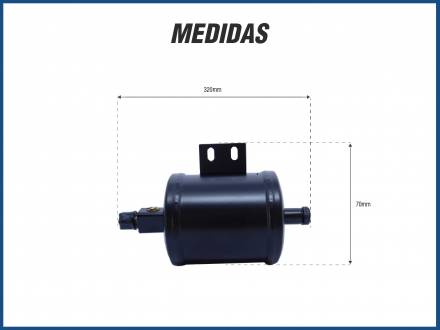 Filtros e Válvulas FILTRO SECADOR MAQUINA TRATOR JOHN DEERE COM SUPORTE 6415/6180/6110/7715/6125/6130/6205 Imagem 2