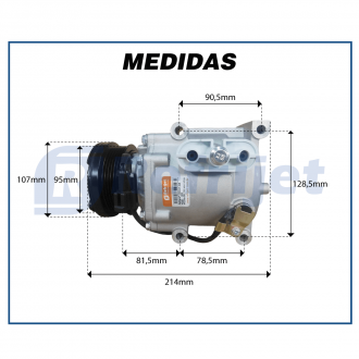 Compressores COMPRESSOR FORD FOCUS 1.8/2.0 MOTOR ZETEC POLIA 6PK 96MM Imagem 8