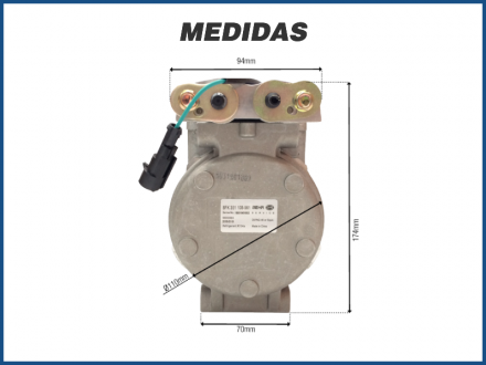 Compressores COMPRESSOR MAGNETI  - 10PA17C 24V IVECO STRALIS Imagem 5