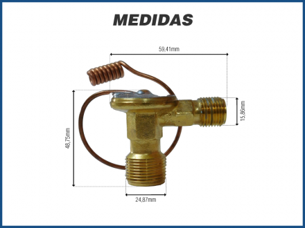 Filtros e Válvulas VÁLVULA EXPANSÃO O RING R134A TRATOR UNIPORT - FIAT UNO / MITSUBISHI L200 TRITON Imagem 3