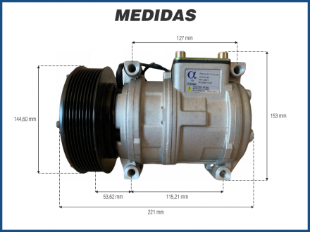 Compressores COMPRESSOR JOHN DEERE COLHEITADEIRA  7210J / 7215J - 10PA17 - OMEGA Imagem 5