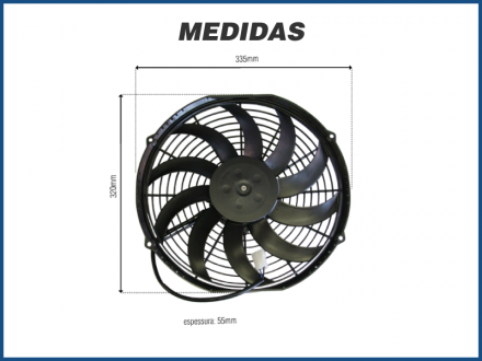 Eletroventiladores ELETROVENTILADOR SPAL 12 24V VA10-BP50 / C-61S Imagem 3