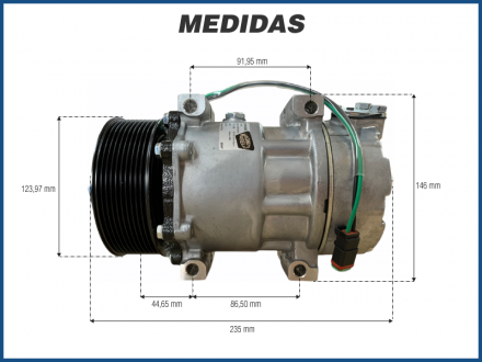 Compressores COMPRESSOR MAGNETI MARELLI SCANIA 7H15 (8275 / 8295) - 2013>2018 Imagem 5