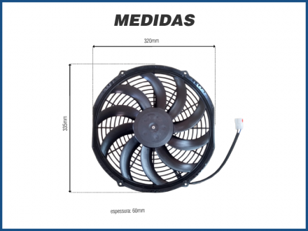 Eletroventiladores ELETROVENTILADOR SPAL 12 12V VA10-AP50 / C-61A Imagem 2