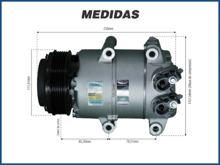 Compressores COMPRESSOR DELPHI - FORD NEW FIESTA / FOCUS / ECOSPORT 1.5 / 1.6 - 2012>2017 Imagem 5