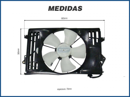 Eletroventiladores ELETROVENTILADOR - TOYOTA COROLLA - 2003>2006 - COM DEFLETOR Imagem 2