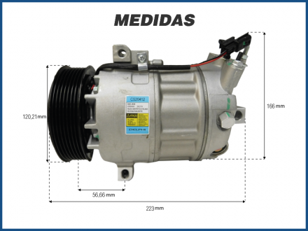 Compressores COMPRESSOR DELPHI - RENAULT MASTER 2.3 / 2.5 - 2013>2018 Imagem 4