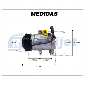 Compressores COMPRESSOR HANON FORD RANGER DIESEL 3.2/2.2 2013/.. Imagem 7