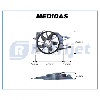 Eletroventiladores ELETROVENTILADOR PRINCIPAL DO RADIADOR FORD FOCUS 1.8/2.0 GASOLINA Imagem 4