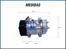 Compressores COMPRESSOR SANDEN EDGE  - CAMINHÃO VOLVO 7H15 - 8044 132MM 24V Imagem Miniatura 4