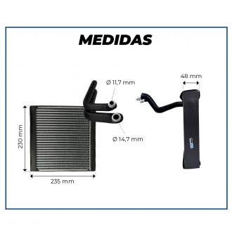 Evaporadores EVAPORADOR FORD NEW FIESTA 2010 À 2013 MODELO MEXICANO FLUXO PARALELO Imagem 5