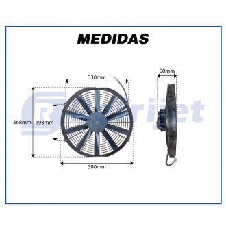 Eletroventiladores ELETROVENTILADOR SPAL VA08-BP70/LL-23MA 14'' 24V ASP Imagem 5