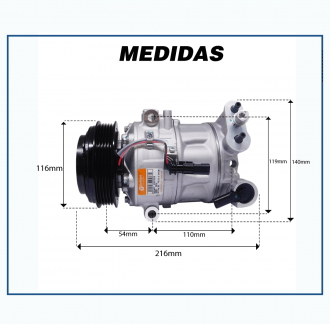 Compressores COMPRESSOR GM CRUZE 1.4 TURBO 2017/2020 C/ VALV. Imagem 5