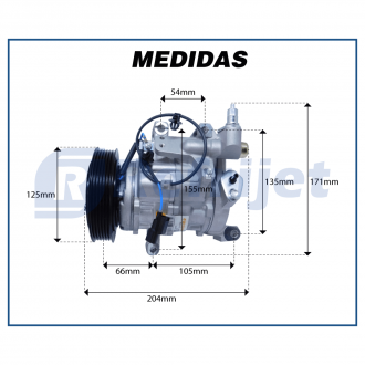 Compressores COMPRESSOR HONDA CIVIC 1.8 2012/2016 MOTOR SOCH L4 Imagem 6