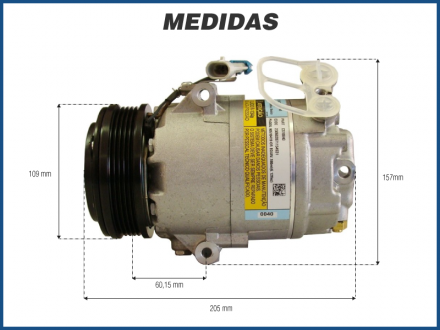 Compressores COMPRESSOR DELPHI - FIAT DOBLO / PALIO WEEKEND / STILO / CHEVROLET CORSA / MERIVA / MONTANA - 1.8 - 2003>2009 Imagem 4