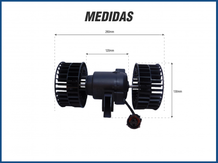 Motores MOTOR P/ CAIXA EVAPORADORA SCANIA PGR T SERIE 4 98>08 Imagem 3