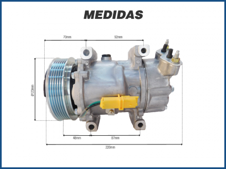 Compressores COMPRESSOR PEUGEOT 206 / 207 / 307 / CITROEN C3 / C4 Imagem 4