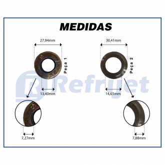 Componentes SELO COMPRESSOR SANDEN 508 / 510 N391 SHAFT Imagem 6