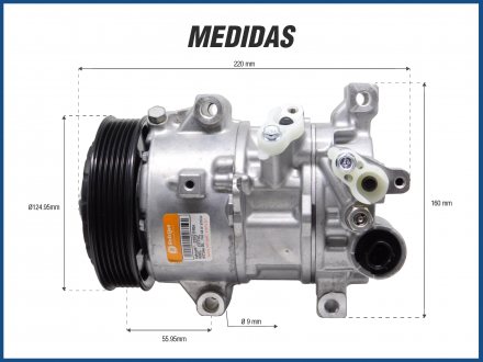 Compressores COMPRESSOR - TOYOTA COROLLA 1.8/2.0 16V 2015/. . . 1 VALV. Imagem 5