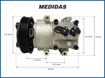 Compressores COMPRESSOR VISTEON - FORD FIESTA - 2004>2012 / ECOSPORT 2.0 - 2006>2014 Imagem 4