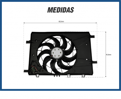 Eletroventiladores ELETROVENTILADOR COM DEFLETOR DO RADIADOR CHEVROLET CRUZE 2011>1.8 CAMBIO MANUAL Imagem 2