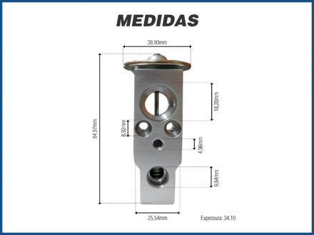 Filtros e Válvulas VÁLVULA DE EXPANSÃO BLOCK - CHEVROLET CORSA / CELTA - 1999>2002 Imagem 3