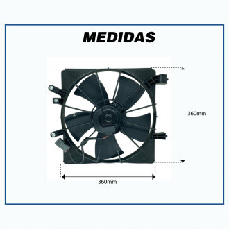 Eletroventiladores ELETROVENTILADOR DO RADIADOR HONDA CIVIC 2001>2006 OEM-19030PAAA01 / 19020PLC003 Imagem 2