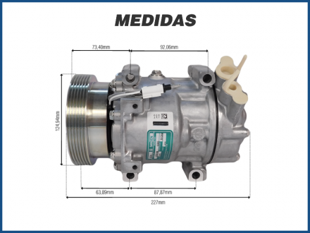 Compressores COMPRESSOR SANDEN - RENAULT LOGAN / SANDERO 7V16 Imagem 3