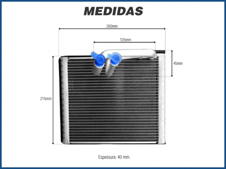 Evaporadores EVAPORADOR FIAT UNO / PALIO / GRAND SIENA / ARGO / MOBI / CRONOS Imagem 3