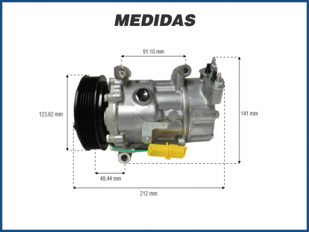 Compressores COMPRESSOR DENSO - CITROEN C3 / C4 - 2004>2011 / PEUGEOT 206 / 207 / 208 / 307 / 308 - 2010>2017 Imagem 4