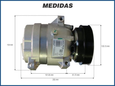 Compressores COMPRESSOR DELPHI - RENAULT MEGANE / SCENIC - 1.6 - 2001>2012 Imagem 4