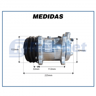 Compressores COMPRESSOR SD 5H14 4509 8 ORELHAS 12V R-134a 2A 132MM Imagem 7