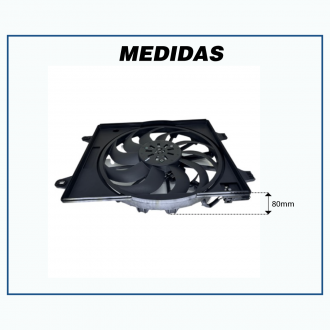 Eletroventiladores ELETROVENTILADOR COM DEFLETOR DO RADIADOR FIAT UNO 1.0 2017> CAMBIO MANUAL OEM-565655346 Imagem 3