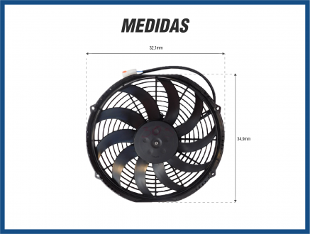 Eletroventiladores ELETROVENTILADOR SPAL 12 12V VA10-AP50/C61S Imagem 3