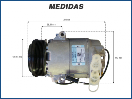 Compressores COMPRESSOR DELPHI - VOLKSWAGEN GOL G3-G4 / PARATI / SAVEIRO 1.6 / 1.8 / 2.0 - 2002>2009 Imagem 4