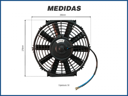 Eletroventiladores ELETROVENTILADOR 24V 10 SOPRANTE PA RETA Imagem 2