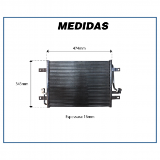 Condensadores CONDENSADOR FIAT PALIO / SIENA / STRADA / IDEA FIRE 1.4 / 1.0 - 1996>2008 Imagem 7