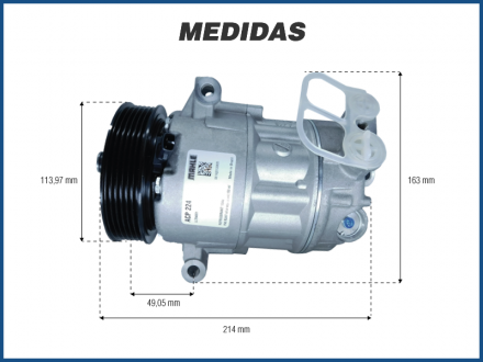 Compressores COMPRESSOR MAHLE - FIAT ARGO FIREFLY 1.0 / 1.3 / 1.8 E-TORQ - 2017 Imagem 4