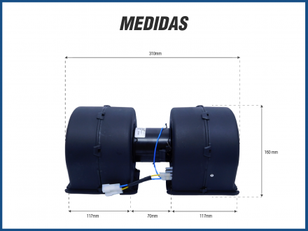 Motores MOTOR IMOBRAS 009-B40-22 24V 2 VEL - 20.000H - A/C ONIBUS VALEO Imagem 3